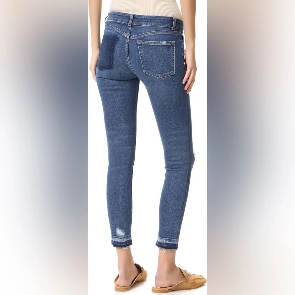 DL1961 Margaux Instasculpt Ankle Skinny Jeans Size 28 Distressed Stretch Denim